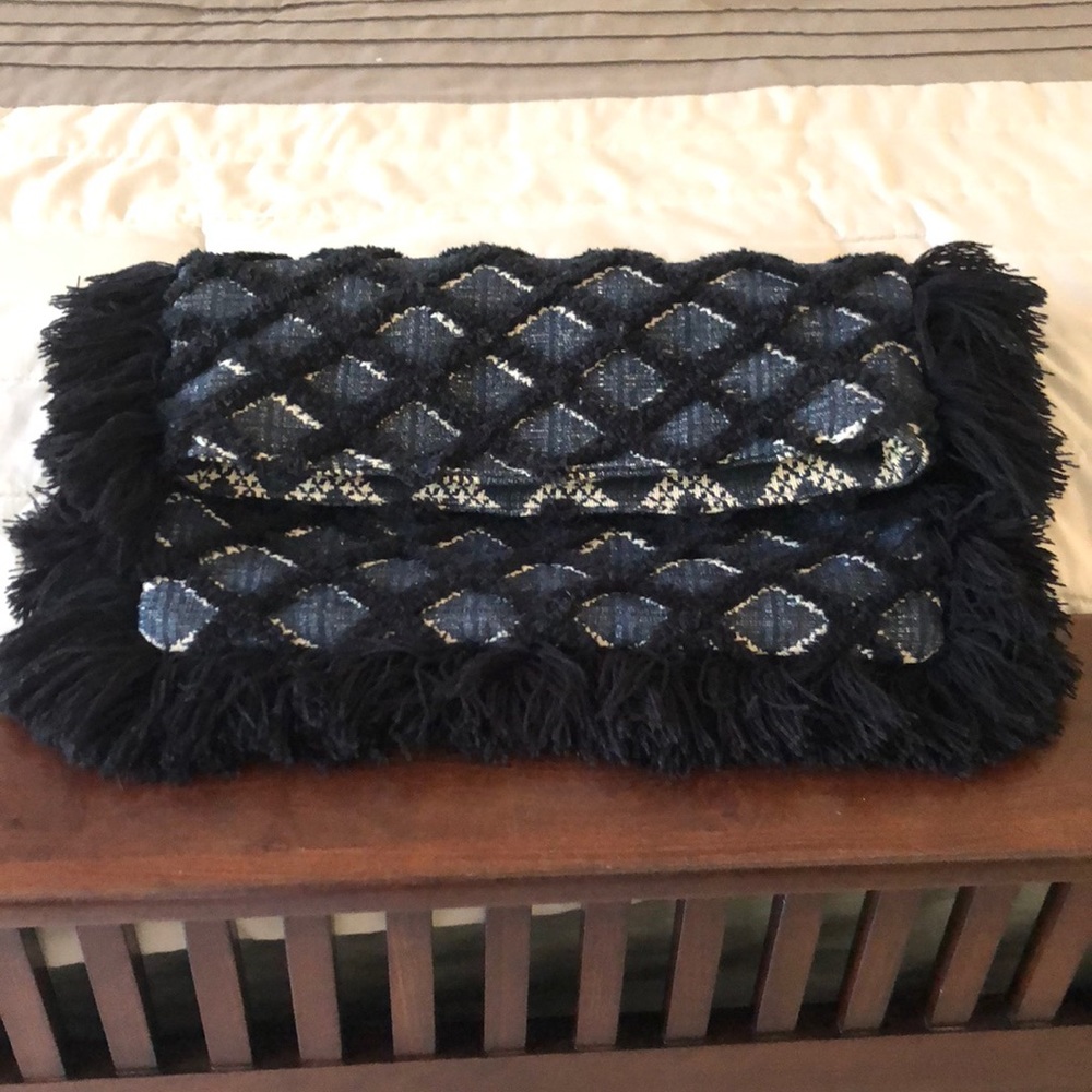 Oversized fringed clutch from Anthropologie
